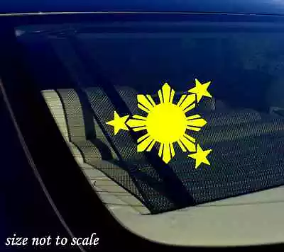 $3.99 • Buy Philippines Flag Sticker Decal Yellow Sun And Stars JDM Vinyl 6  (Phil6inyellow)