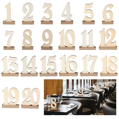 Table Number Clear Wooden Sitting Number Table Number Ceremony • £29.18