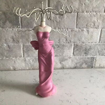 Marilyn Monroe Pink Dress Mannequin Jewelry Organizer Tree Metal Resin 11” • $17.50