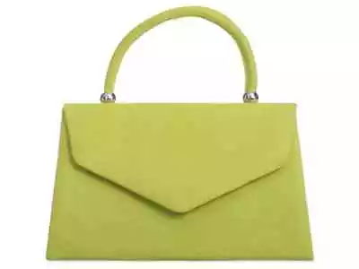 Women Faux Suede Clutch Bag Ladies Evening Party Prom Bridal Top Handle Handbags • £13.99