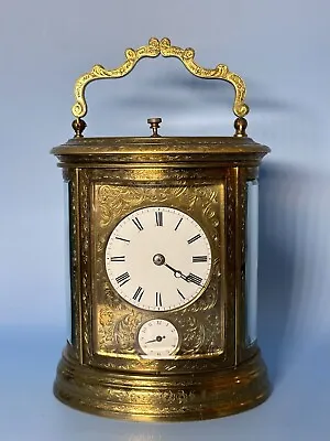 French 19th Century Carriage Clock. Repeater And Alarm. Grand Sonnerie. 8 Day • $2850