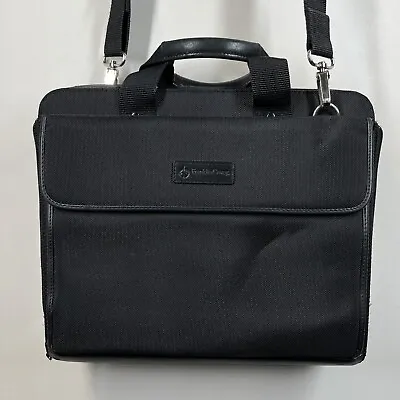 Franklin Covey Messenger Briefcase 15x12 Laptop Leather Nylon Black Bag Organize • $39.99