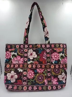 Vera Bradley Mod Floral Pink Hobo Large Tote Bag NICE EUC • $34.90
