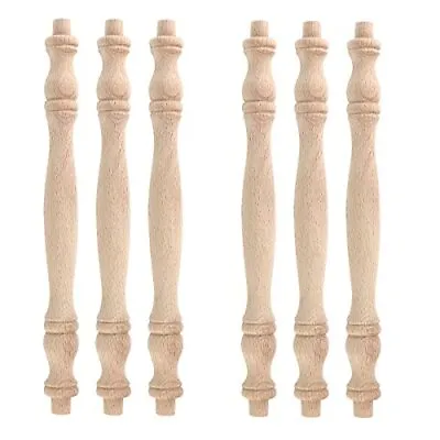 6-Pack 7 3/4  Wooden Baluster SpindlesDecorative Wood Spindles Unpainted Balu... • $22.18