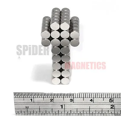 100 Magnets 5x3 Mm Neodymium Disc Small Round Magnet 5mm Dia X 3mm Craft Fridge • £9.49