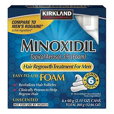 Kirkland Minoxidil 5% Foam Men Hair Regrowth Treatment Hair Loss Treatment  • $13.95