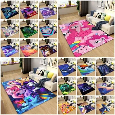 My Little Pony 3D Carpets Anti-Slip Floor RugS Living Room Bedroom Mats Doormat • £8.39