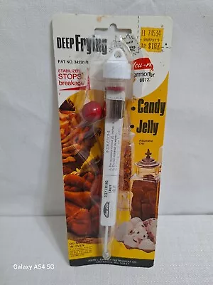 Vintage Acu-Rite Deep Frying Thermometer Jelly Candy Adjustable Clip #00722 USA • $9.99