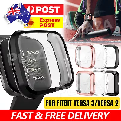 For Fitbit Versa 3 2 Sense Screen Protector Cover TPU Case Full Coverage Soft AU • $5.35