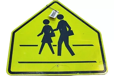 Authentic SCHOOL CROSSING Road Sign Real Street Vintage Retired Highway 30 X29  • $42.99