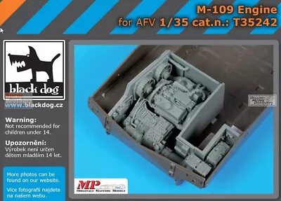 BLDT35242T 1:35 Black Dog M109 Engine (AFV Kit) • $44.04