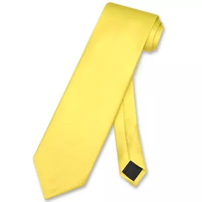 Vesuvio Napoli NeckTie Solid GOLDEN YELLOW Color Mens Neck Tie • $7.49