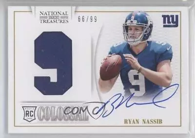 2013 National Treasures Jersey Number Signatures /99 Ryan Nassib Rookie Auto RC • $6.86