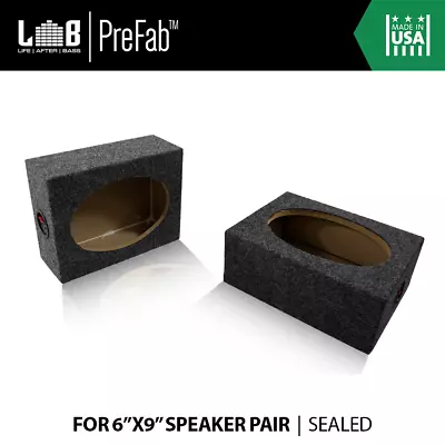 Pair Of Sealed Rear-Deck 6x9 MDF Enclosure Boxes Box For (2) 6 X9  Car Speakers • $49.99