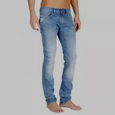 Perfect Vintage Mens DIESEL THAVAR 008W7 JEANS Size W33 L34 Stretch Slim Skinny • $61.01