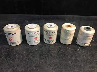 Vintage Crochet/tatting Cotton Thread Lot Star Special  1200 Yards X 5pc Lot • $17.99