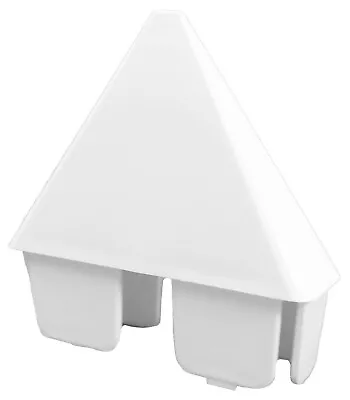 Vinyl PICKET FENCE POST CAP: SINGLE POINTED White Vinyl Fence Post Caps - Sharp • $10.95