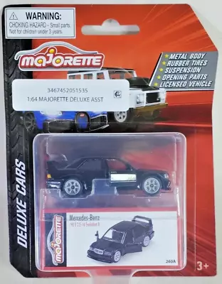 Majorette - Mercedes Benz 190 E 2.5-16 Evolution Il Black 2023  • $13.99