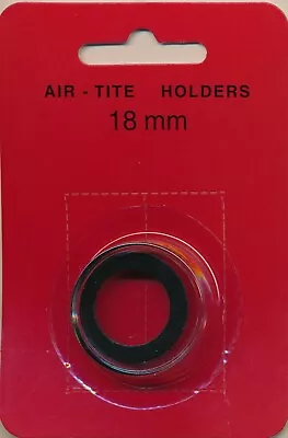 AIR-TITE Coin Capsule / Holder - 18 Mm - BLACK Ring - US 3-cent Nickel Dime • $1.30