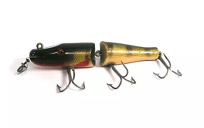 Vintage Wooden C.C.B. Co.  Jointed Fishing Pikie Lure W/ Glass Eyes - Nice Cond. • $16.19