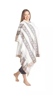 Meditation Or Prayer Shawl Or Plain Blanket Wool Shawl/Wrap Oversize Ivory • $60.50