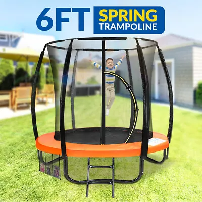 New 6ft Trampoline Free Ladder Spring Mat Net Safety Pad Cover Round Enclosure • $399