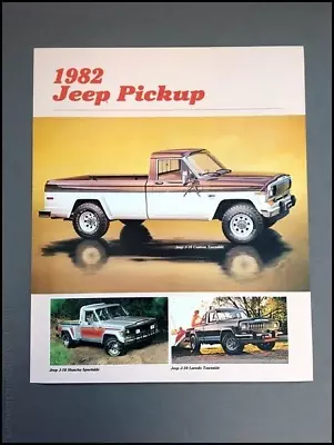 1982 Jeep J-10 J10 Pickup Truck Sales Brochure Folder - Honcho Laredo • $13.56