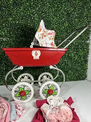 VTG 1980s Strawberry Shortcake Doll Stroller Carriage Buggy With Clothes See Pic • $40