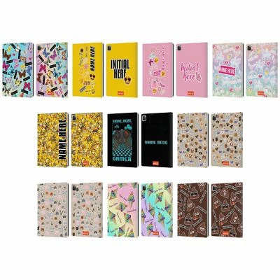 CUSTOM CUSTOMISED PERSONALISED EMOJI® PATTERNS LEATHER BOOK CASE FOR APPLE IPAD • £29.95