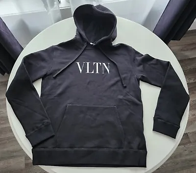 Nwt Valentino VLTN Hoodie Black White Size Large Men Made In Italy Rare Slim Fit • $255.01