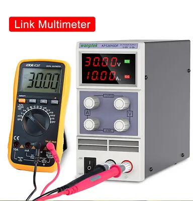 30/60/120V 3A/5A/10A Lab Adjustable DC Power Supply Variable Bench Power Source • £51.59