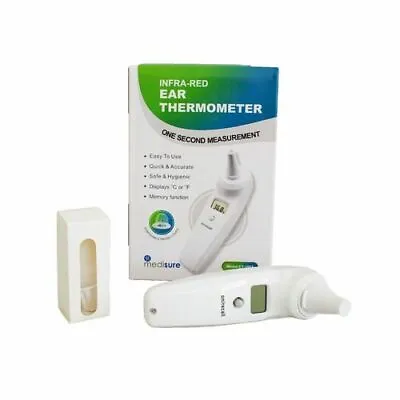 Digital Ear Thermometer Infra-Red IR ONE SECOND ET-100A Celsius NEW IN BOX • £11.49