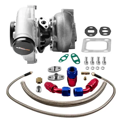 T04e T3/t4 .63 A/r Billet Turbo Compressor Stage Iii+oil Feed&return Line Kit • $469.50