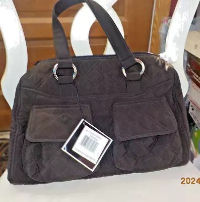 Vera Bradley Espresso Brown Microfiber Cargo Satchel Handbag • $38.50