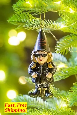 Harley Davidson  Bikers Female Gnome Hanging Christmas Ornaments Motorcycle Girl • $15.99