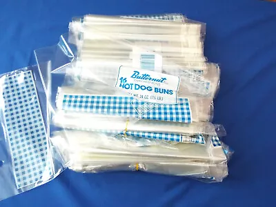 150 Vtg Hot Dog Buns Or Bread Plastic Bags BUTTERNUT  Large Unused NOS • $11.95