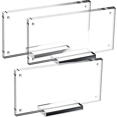 2Pack Acrylic Dollar Bill Display Frame Currency Paper Money Holder Display Case • $24.65