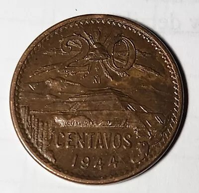 Mexico...1944...20 Centavos...nice Coin (#205) • $3.99