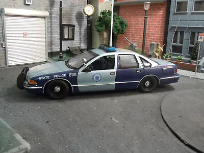 Massachusetts State Police 1/18 Scale Chevy Caprice With Lights. • $200