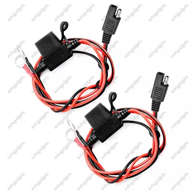 2x Motorcycle Battery Charger Cord Sae To O Ring Terminal Quick Disconnect US • $10.29