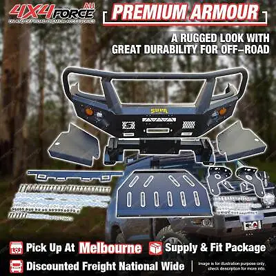 Premium Armor Bumper Bullbar Skid Plate 3 LOOP For Toyota Hilux Vigo 12-15 MEL • $1290