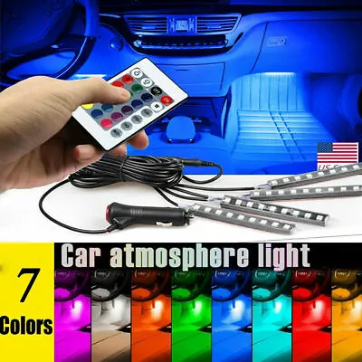 $9.59 • Buy LED Car USB Charge Interior Accessories Floor Decorative Atmosphere Lamp Light