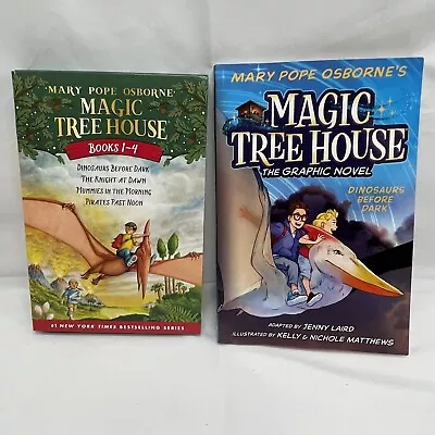 Lot Magic Tree House Books 1-4 Boxed Set And Graphic Novel Mary Pope Osbourne • $16