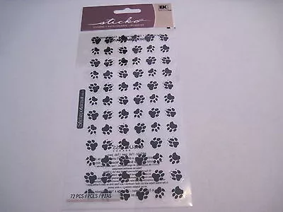 Crafts Stickers Sticko Small Black Animal Tracks Paws Paw Prints Repeats • $2.99