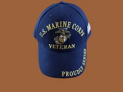 U.S Military Marine Corps Veteran Embroidered USMC Licensed Baseball Hat Cap  • $15.98