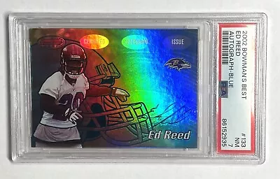 ED REED 2002 Bowman's Best Rookie Auto Blue /399 RC #133 PSA 7 Ravens 🔥🔥 • $109.99