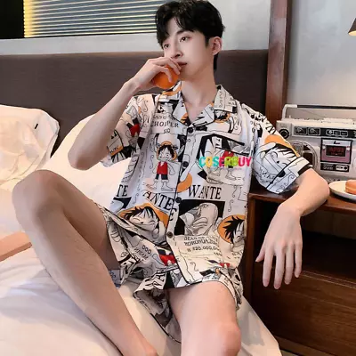 Anime One Piece Cosplay Monkey D. Luffy Pajamas Men Summer Home Clothing Shorts • $12.99