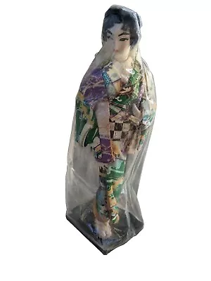 Vintage Japanese Geisha Doll W Wood Stand Still In Plastic Made In Japan • $71.99