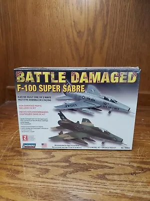 BATTLE DAMAGED F-100 Super Sabre 1:72 Model Airplane Kit Sealed Parts NIB • $10