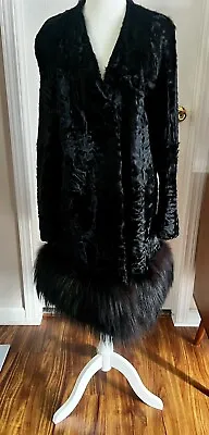 J. MENDEL PARIS Swakara Fur Coat  And Another Fur On The Bottom • $2000